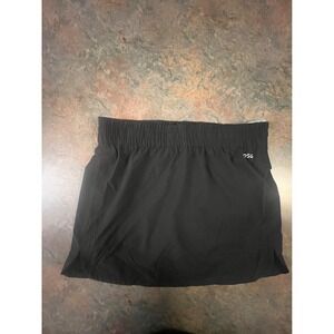 DSG Womens Mid-Rise Stride Skort Moisture Wicking Built-In Short Small Pure Blac